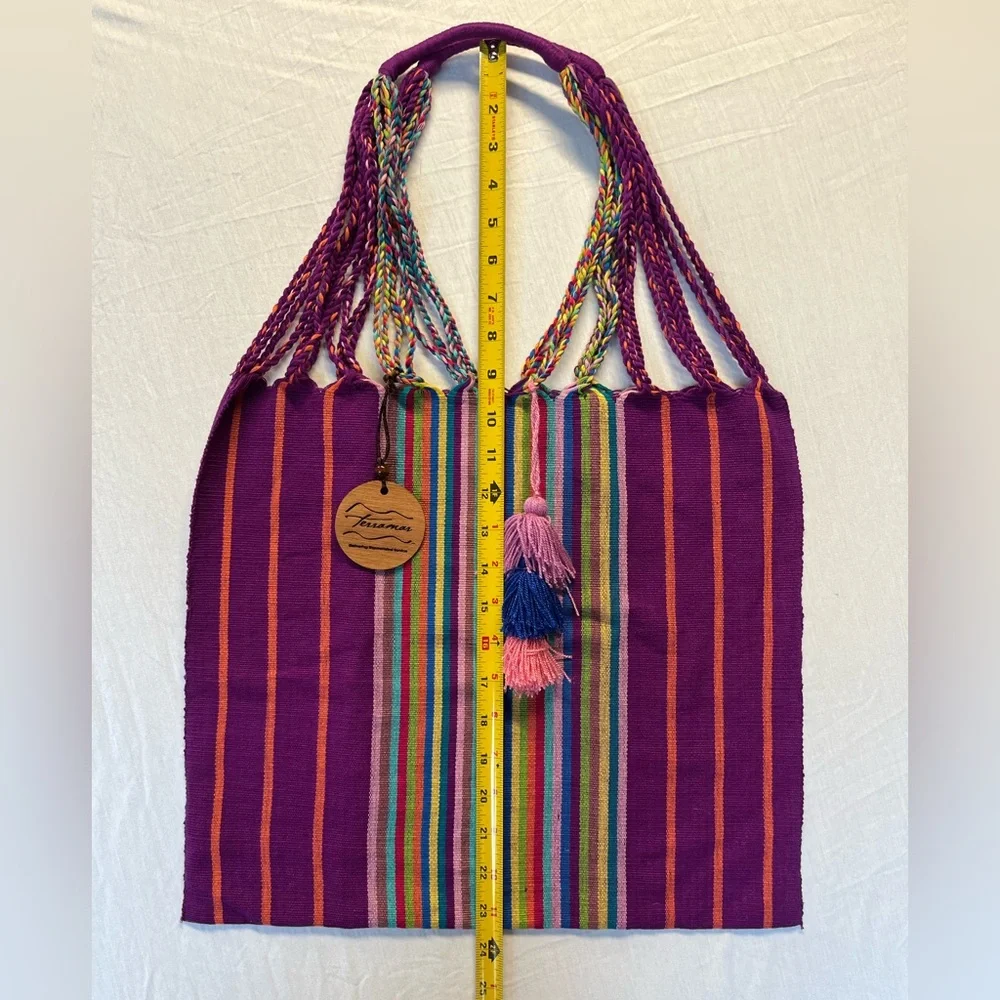 Colorful Striped Tote Bag - Picture 8 of 8